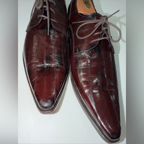 Dolce & Gabbana Italy Oxford Men's Shoes Brown Leather Pointed Toe Size 8 1/2 - Picture 9 of 11